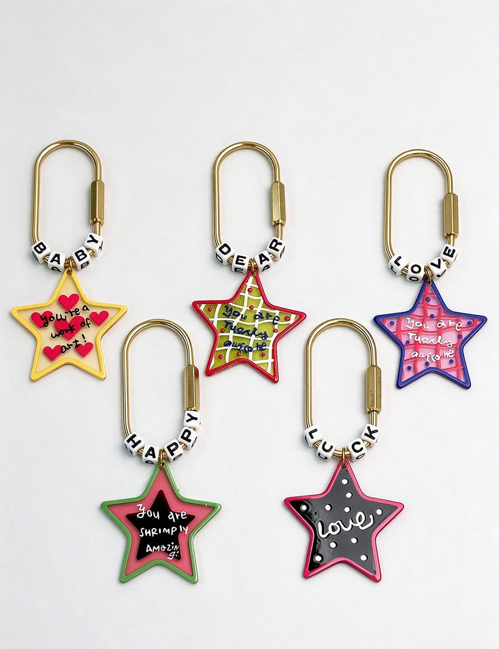 Star Pendant Keychain - DippedShop Wholesale - #6611