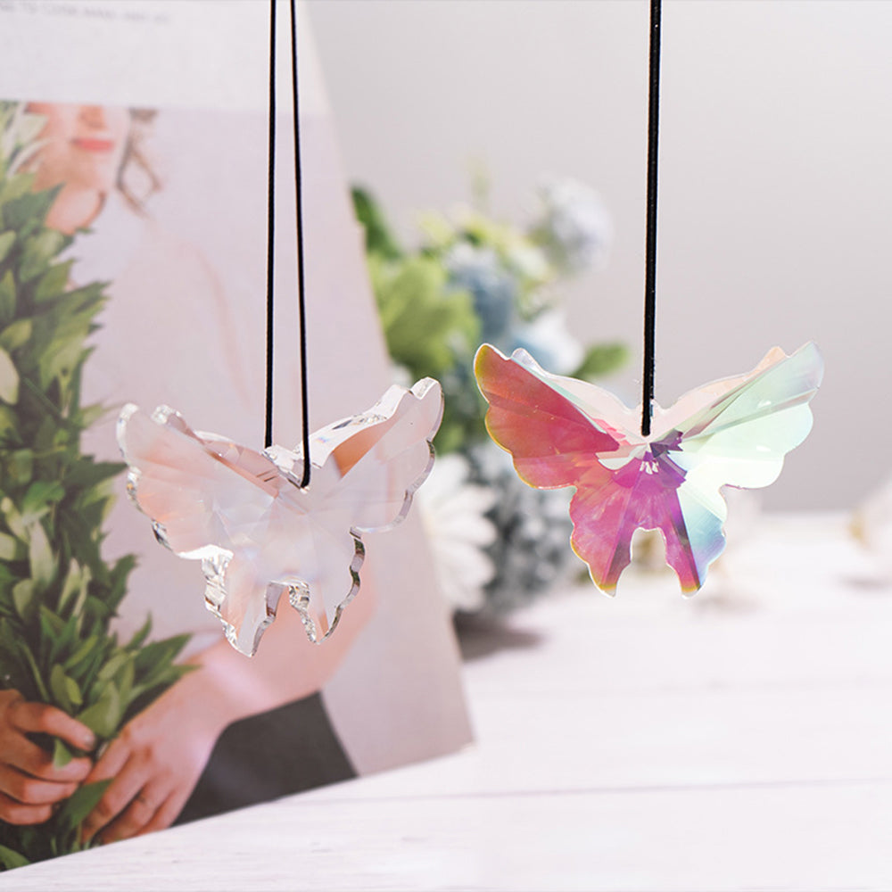 Coloful Crystal Butterfly Window Hanging Suncatcher 6H7HLS171
