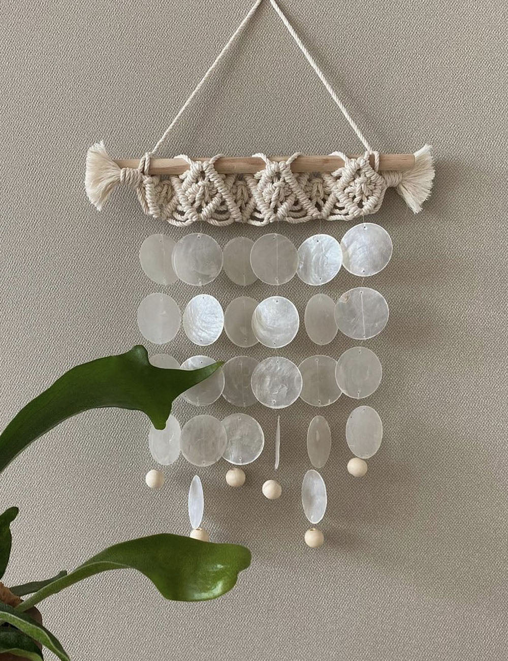 Handmade Natural Shell Hanging Wind Chime 6H7HLS221