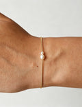 Fashion Gold Plated Pearl Link Chain Bracelet 6W6JBR366