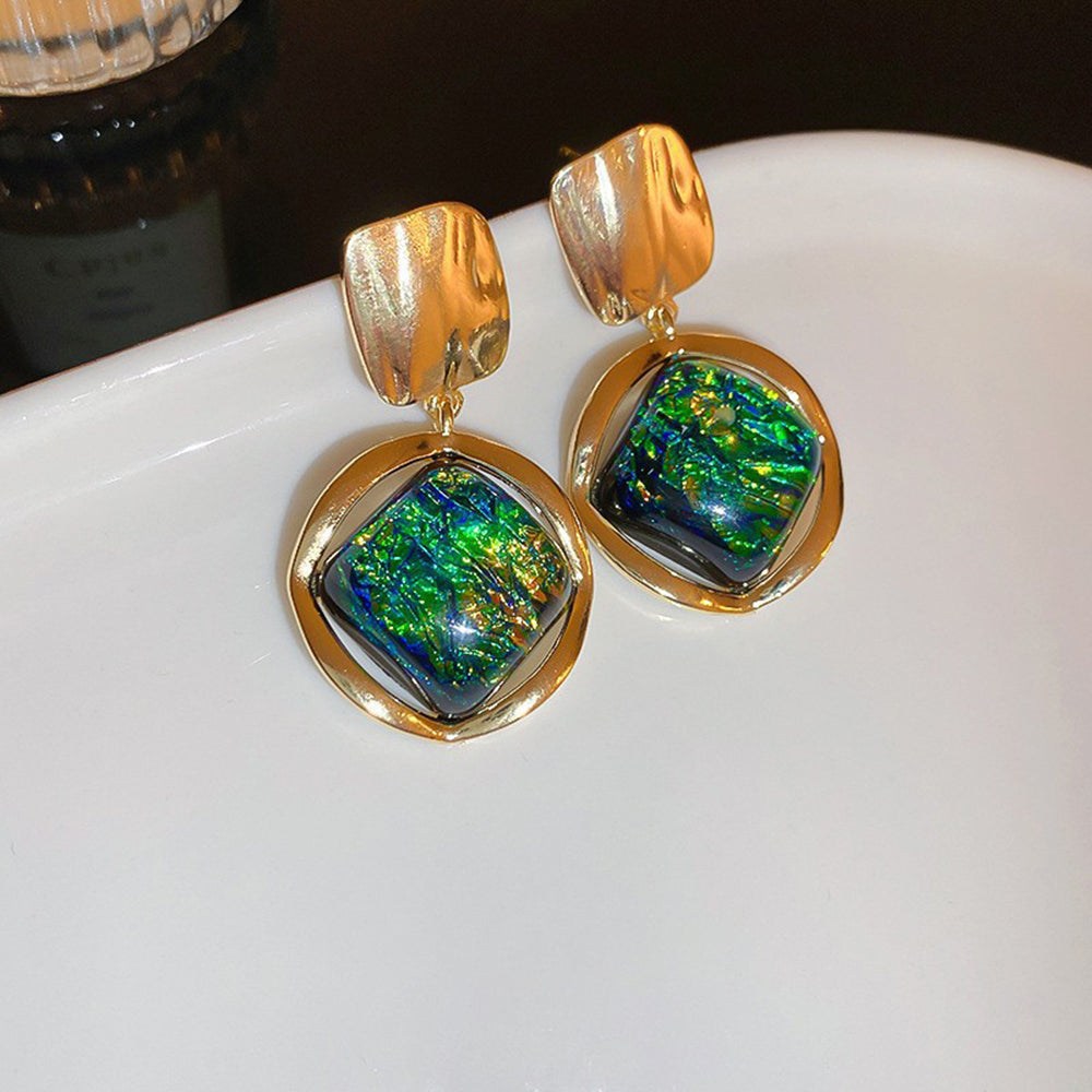 Vintage Cubic Zircon Geometric Stud Earrings 6W6JER819