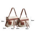Minimalist Leather Canvas Messenger Shoulder Bag 6W10BBG2353