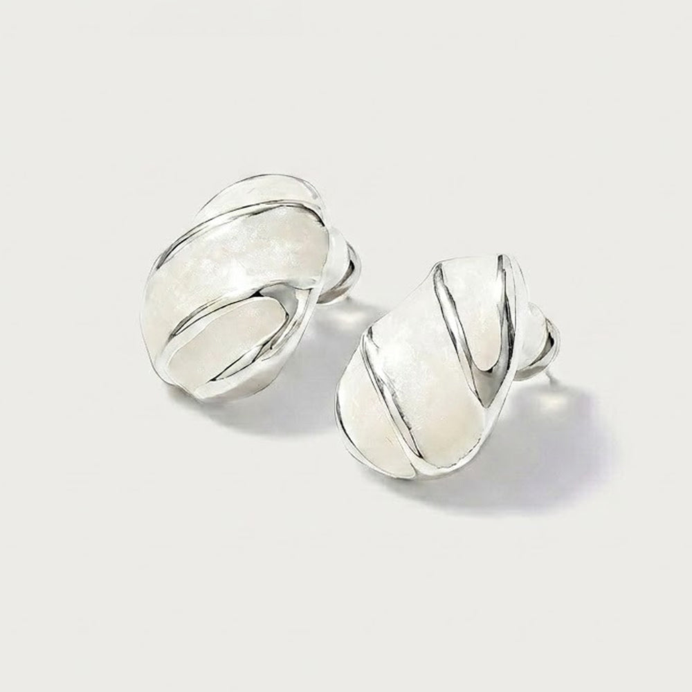 Enamel Teardrop Stud Earrings - DippedShop Wholesale - #1187