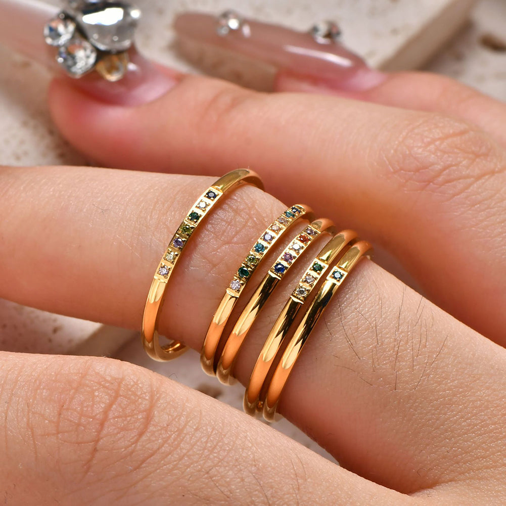 Cubic Zircon Finger Ring - DippedShop Wholesale - #0627