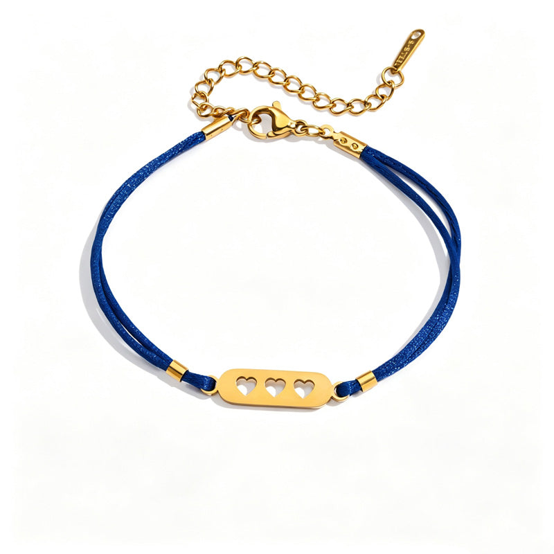 Sweet Gold Plated Bowknot Double Layer Bracelets 6W6JBR480