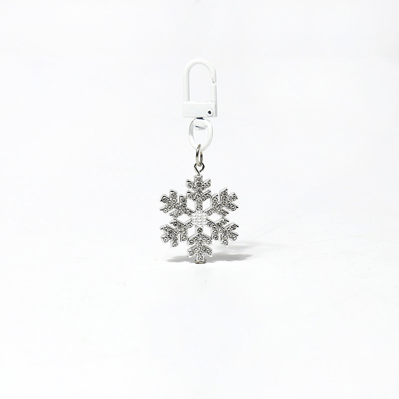 Stylish Rhinestones Snowflake Pendant Bag Charm 6W10BBC676