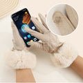 Plaid Suede Touch Screen Gloves - DippedShop Wholesale - #1603
