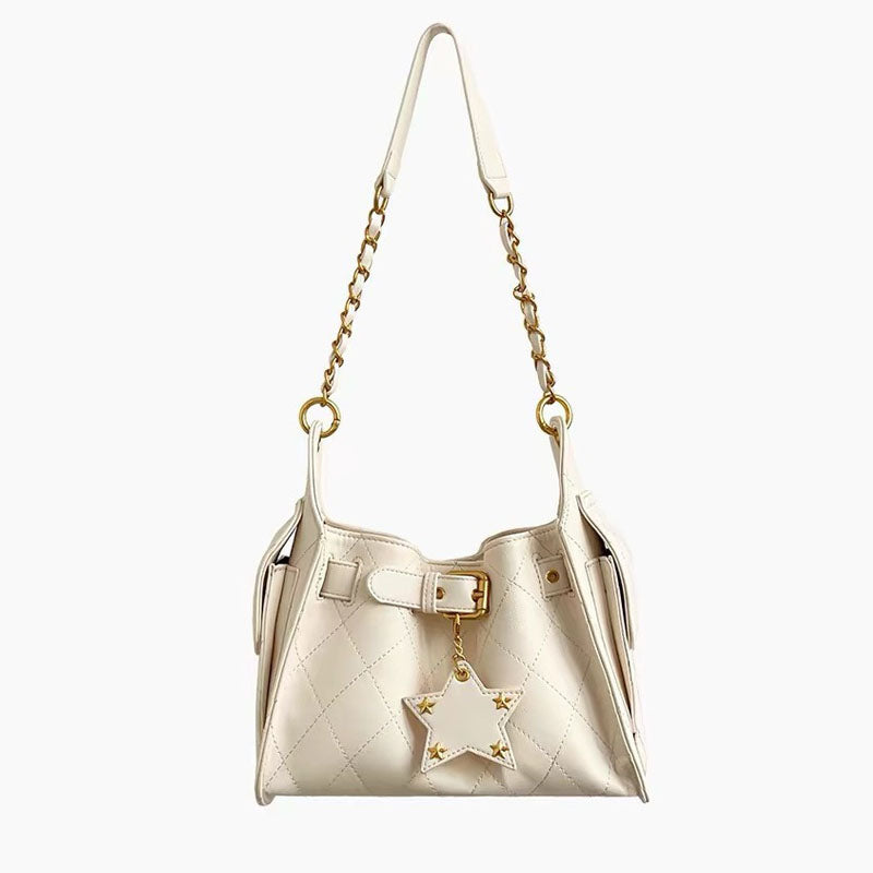 Trendy Star Charm Square Bucket Crossbody Bag 6W10BBG1981