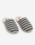 Minimalist Striped Closed-Toe Quiet Indoor Slippers 6W8FSP230