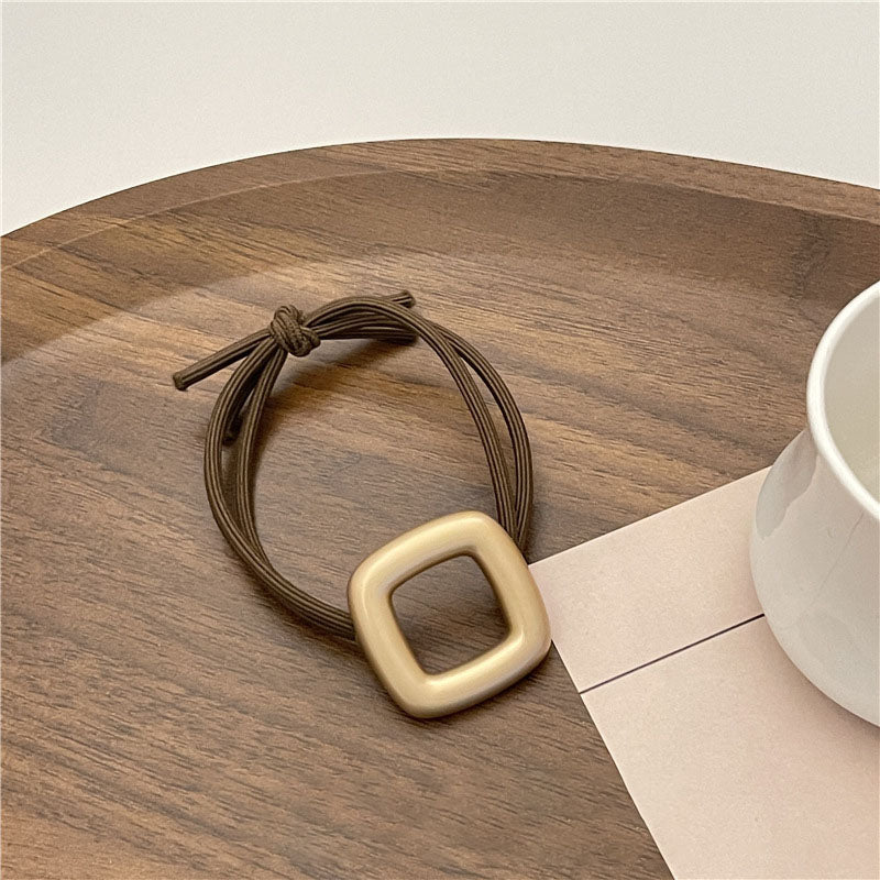 Minimalist Gold Flower Knot Hair Tie MK2BLW6W6HHT15