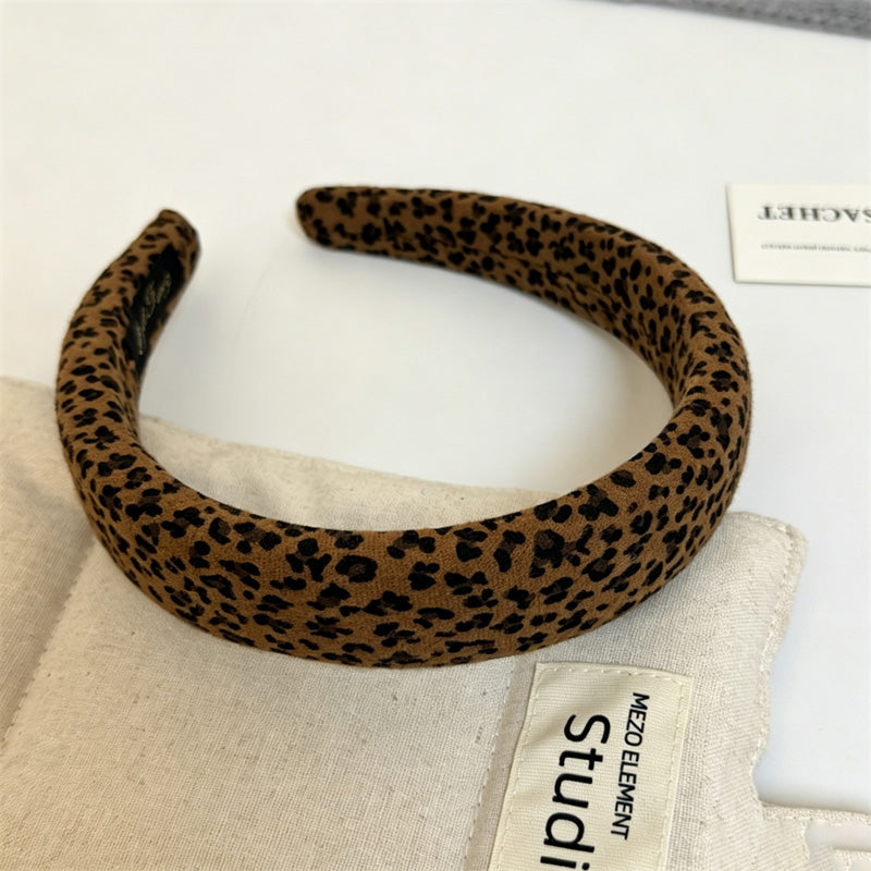Retro Leopard Print Padded Fabric Headband 6W6HBD315