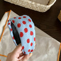Vintage Polka Dots Ruched Wide Headband 6W6HBD287