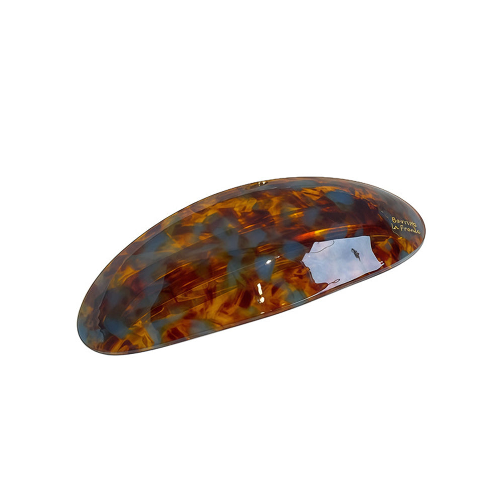 Vintage Tortoise Shell Acetate Oval Hair Barrette 6W6HCP1619