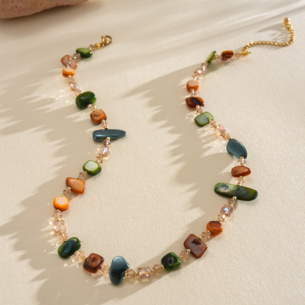 Crystal Bead Choker Necklace - DippedShop Wholesale - #1123