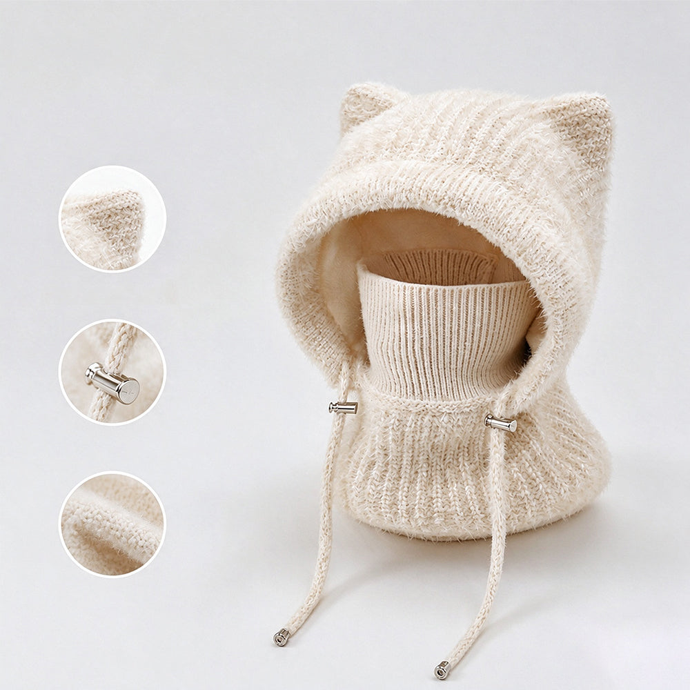 Cat Ear Knit Balaclava - DippedShop Wholesale - #3667