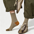 Color Block Striped Crew Socks - DippedShop Wholesale - #3427