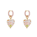 Heart Dangle Hoop Earrings - DippedShop Wholesale - #0307