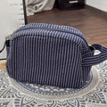 Minimalist Striped Large Capacity Portable Makeup Bag MK2BW6S10BOB87
