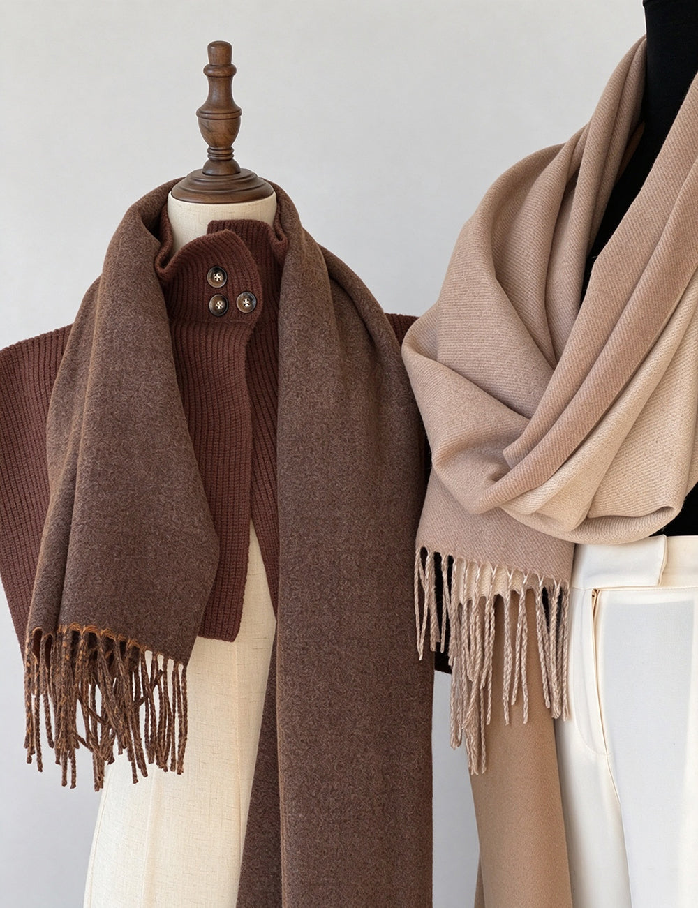 Reversible Fringe Scarf - DippedShop Wholesale - #1891