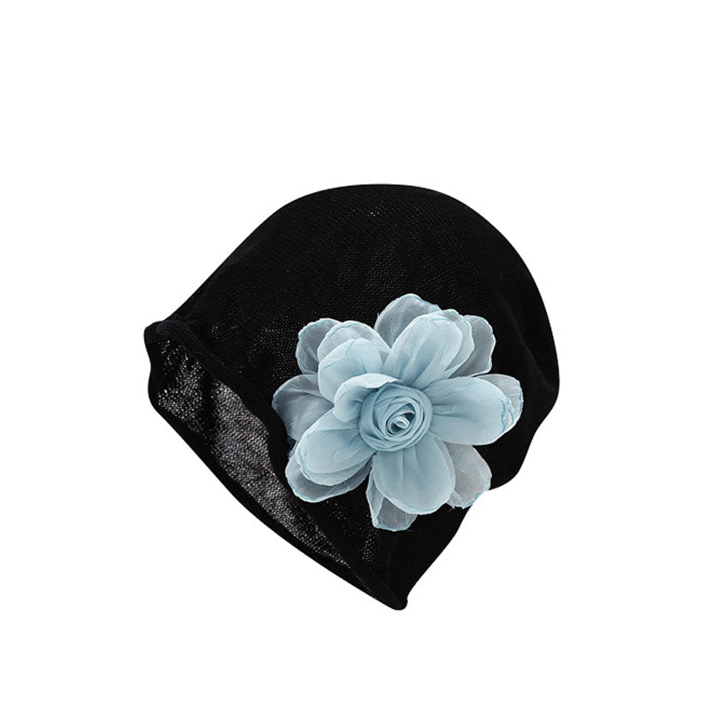 Slouchy 3D Floral Breathable Knit Beanie Hat 6W6HAT589