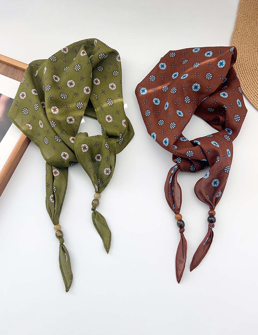 Vintage Flower Beaded Scarf - DippedShop Wholesale - #3395