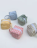 Color Contrast Plaid Mini Pouch - DippedShop Wholesale - #3011