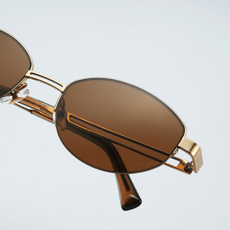 Vintage Metal Oval Sunglasses - DippedShop Wholesale - #1443