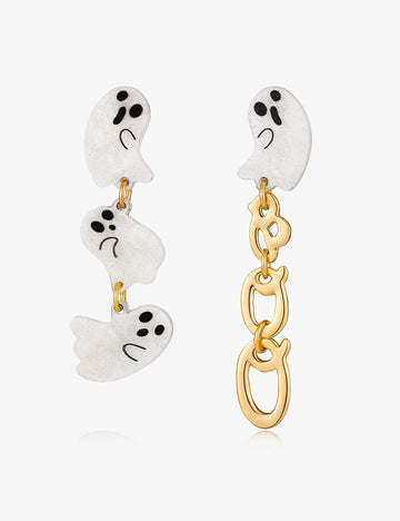 Halloween Acrylic Ghost Drop Dangle Earrings DP25G506