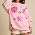 Sequins Lip Sweatshirt - DippedShop Wholesale - #3443