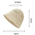Straw Hollow Bucket Hat - DippedShop Wholesale - #8643