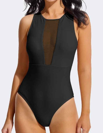 Backless Round Neck One Piece Swimwear PG714
