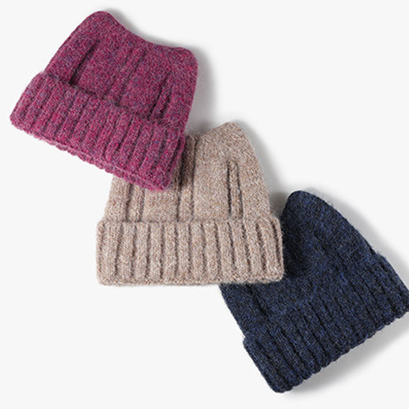 Cute Cat Ear Solid Color Knit Beanie Hat DP25H705