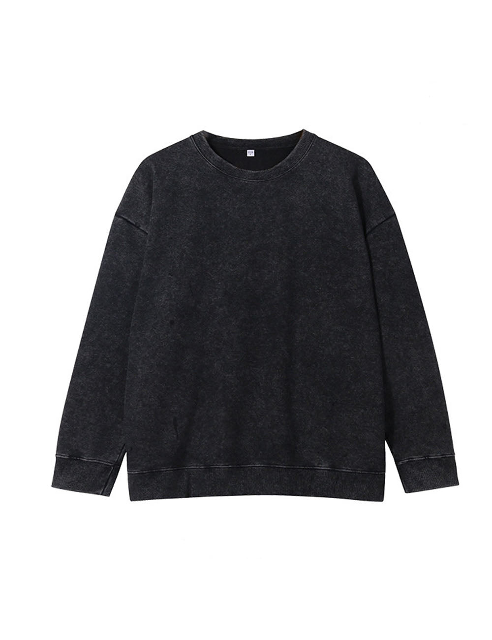 Washed Distressed Crew Neck Oversize Sweatshirt DP25E576