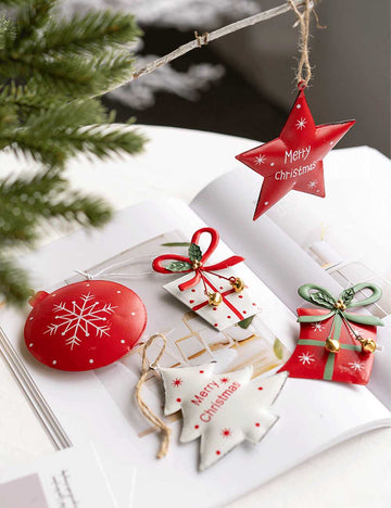 Cute Star Iron Christmas Tree Hanging Ornament DP25G780