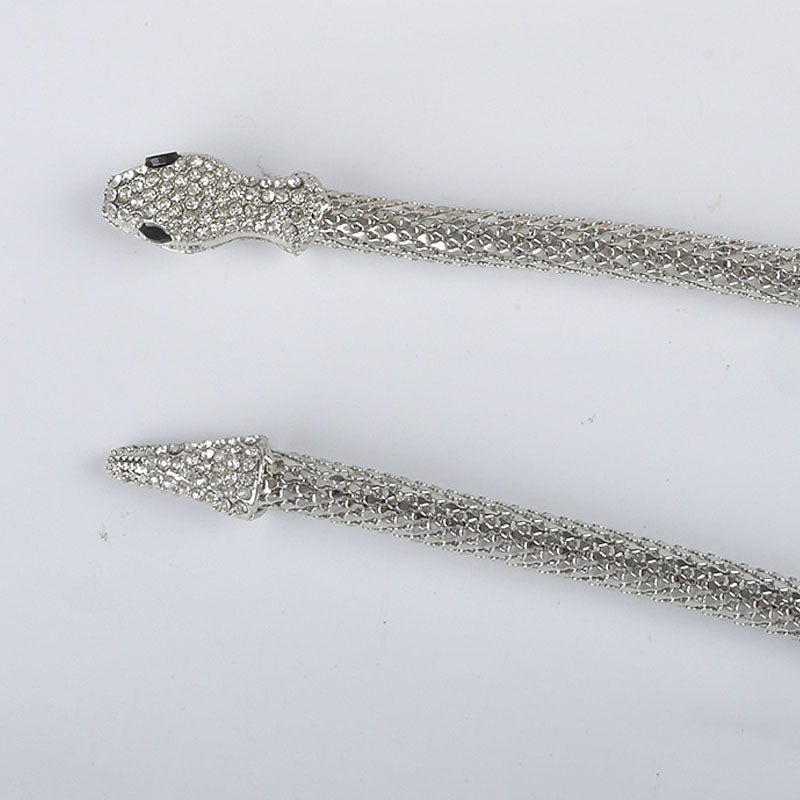 Trendy Chunky Silver Snake Chain Magentic Waist Belt MK2LEEP6W6JBT29