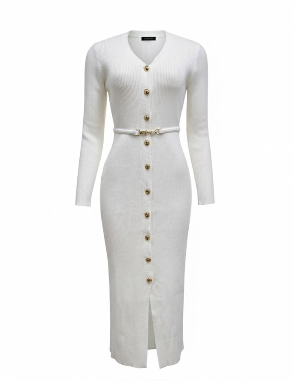 Fall V-Neck Long Sleeve Button Down Maxi Dress DP25G543