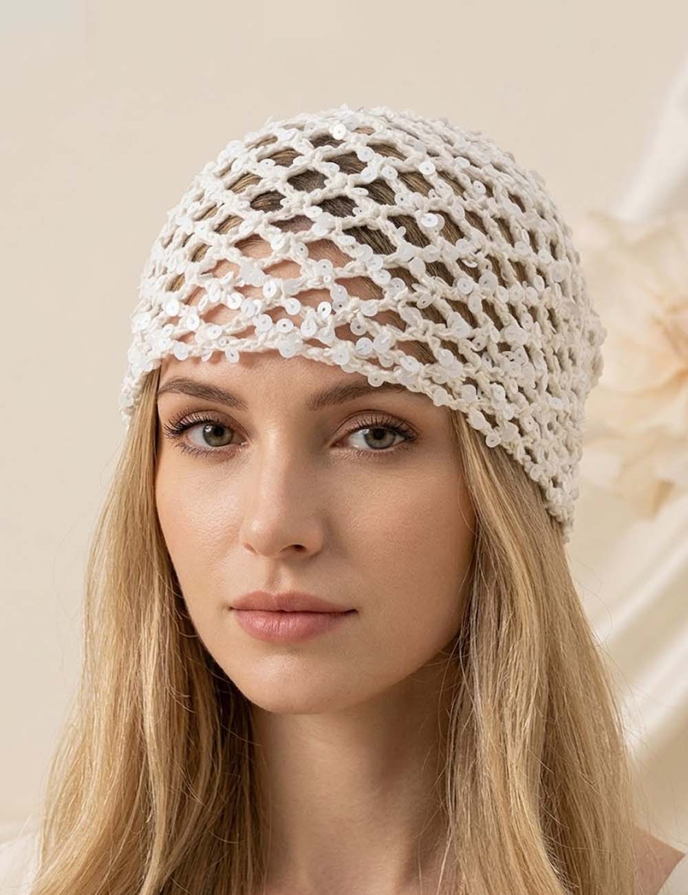 Sparkly Sequin Crochet Hat - DippedShop Wholesale - #3987