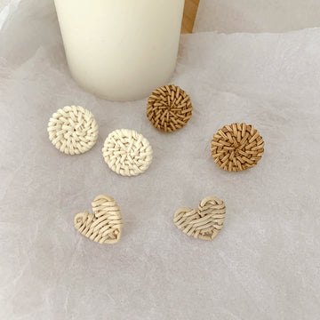 Love Rattan Vintage Elegant Stud Earrings DPJE1712