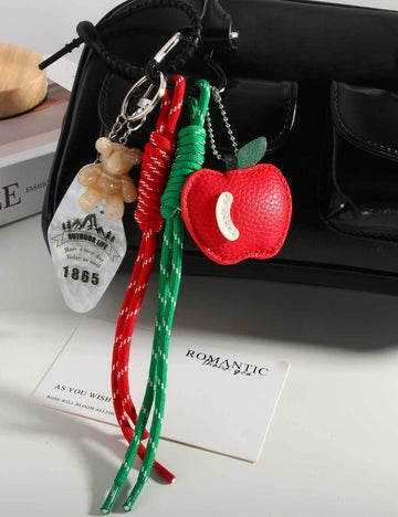 Cute Apple Bear Keychain Bag Charms DP25B542