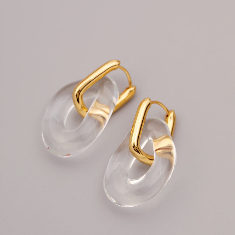 Chunky Gold Dangle Earrings - DippedShop Wholesale - #0003