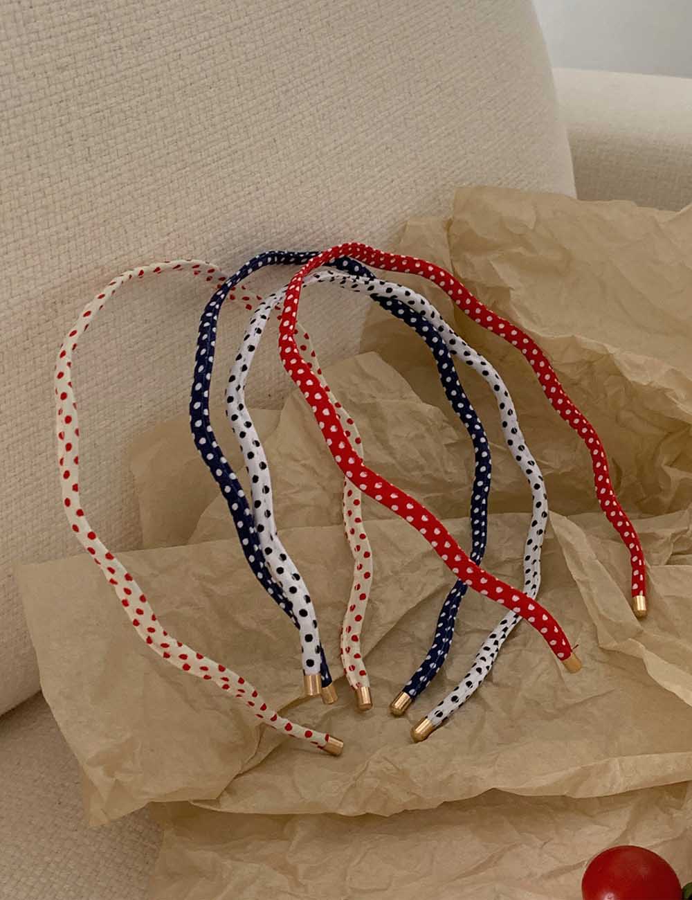 Skinny Polka Dot Hair Band - DippedShop Wholesale - #0403