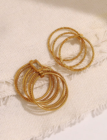 Vintage Gold Plated Multi-Layer Statement Ring 8ZA6JRG147L