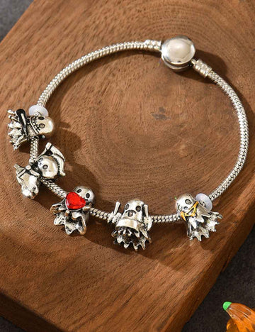 Punk Gothic Skeleton Metal Chain Halloween Bracelet DP25G518