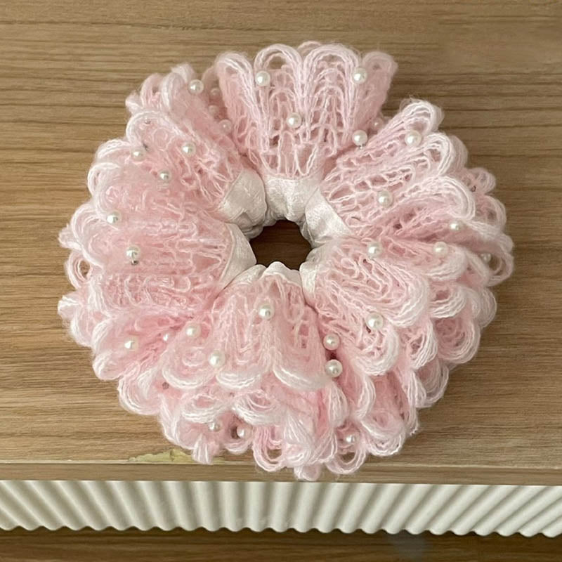 Pearl Plush Elastic Scrunchie - DippedShop Wholesale - #1523