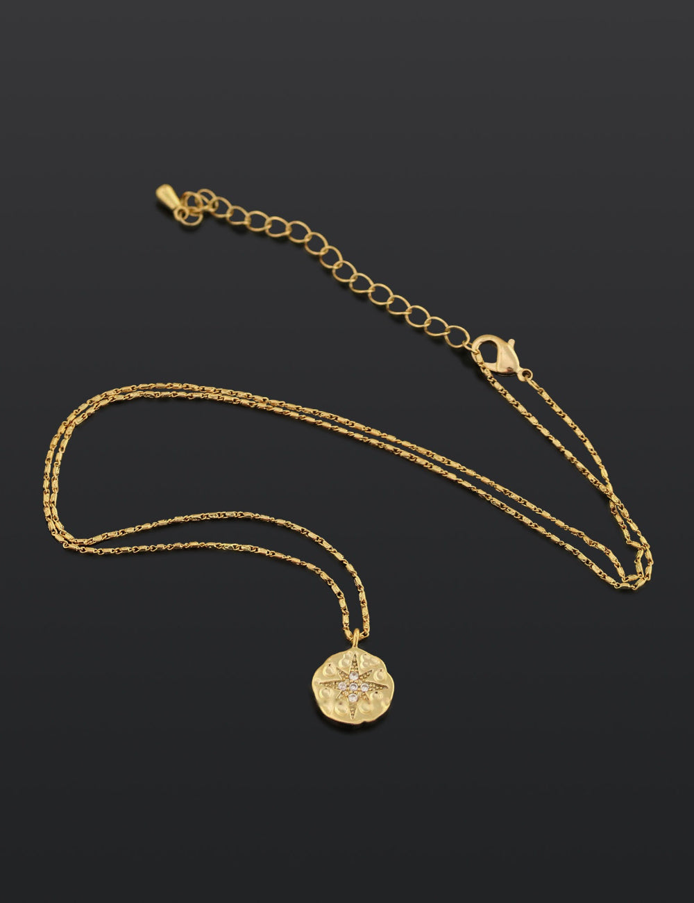 Gold Plated Geometric Pendant Necklace - DippedShop Wholesale - #2899