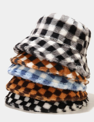 Contrast Color Checker Outdoors Bucket Hats DPBH0314