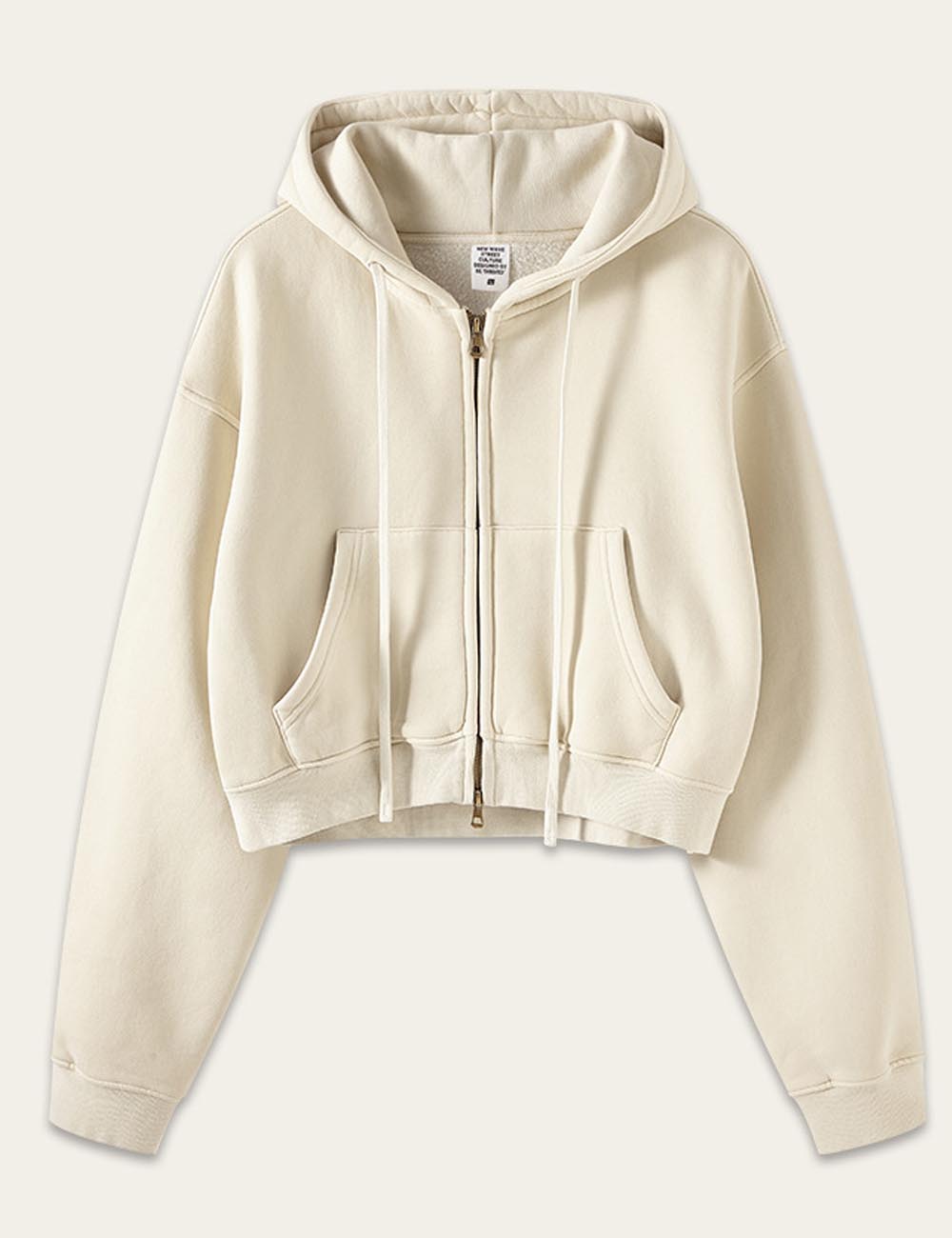 Trendy Long Sleeve Drawstring Cropped Cardigan DP25E553