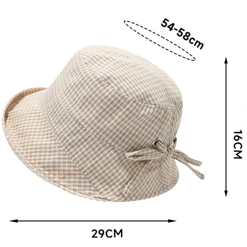 Casual Bowknot Wide Brim Outdoor Bucket Hat MK2BW6W6HAT76