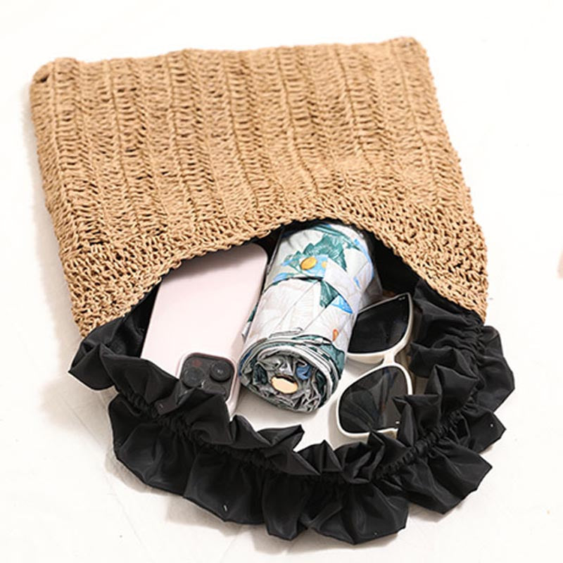 Ruffled Handle Shoulder Bag - DippedShop Wholesale - #5603