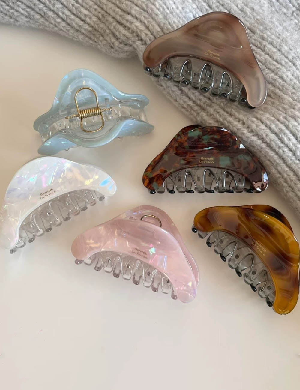 Vintage Color Block Hair Claw - DippedShop Wholesale - #7939